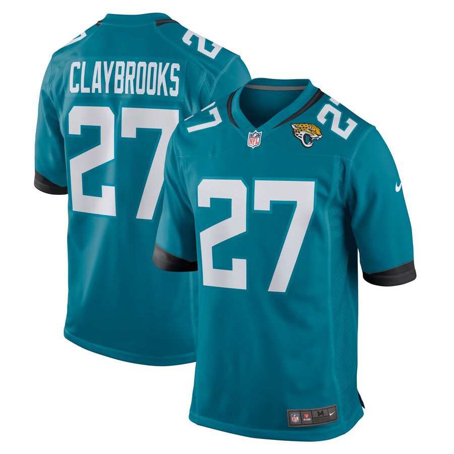 Men Jacksonville Jaguars #27 Chris Claybrooks Nike Green Game NFL Jersey->jacksonville jaguars->NFL Jersey